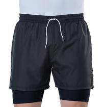 Shorts Elite 2 em 1 Academia Corrida Bolso Oculto Poliamida