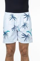 Shorts Elite Estampado Plus Size 31455 Masculino - Branco e Azul