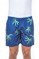 Shorts Elite Estampado Plus Size 31455 Masculino - Marinho e Verde