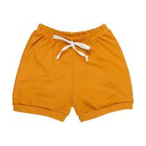 Shorts em Algodão Bebê Cor Caramelo Shorts em Algodão Bebê Cor Caramelo