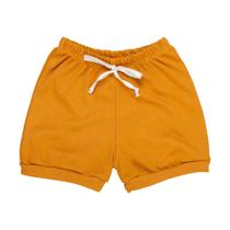 Shorts em Algodão Bebê Cor Caramelo