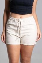 Shorts Em Linho Com Elástico No Cós Sawary 275113