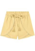 Shorts em Sarja com Elastano Infantil Menina Kukiê