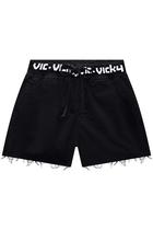 Shorts em Sarja Empapelada sem Elastano Vicvicky 53477
