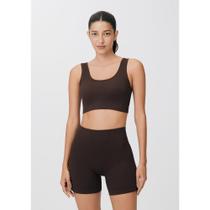 Shorts Esportivo Feminino Biker - Marrom P