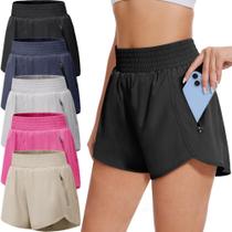 Shorts Esportivos BALENNZ Pacote com 5 Bolsos com Zíper Tamanho P Shorts Esportivos BALENNZ Pacote com 5 Bolsos com Zíper Tamanho P