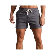 Shorts Esportivos Casuais Masculinos De Verão, Respiráveis, Em Cores Sólidas, Elásticos Para Fitness