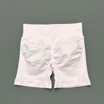 Shorts Esportivos Femininos De Cintura Alta, Elásticos, Respiráveis, Sem Costura, Com Efeito Levanta