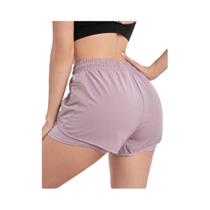 Shorts Esportivos Femininos Elásticos com Bolsos - Leggings para Ioga e Corrida