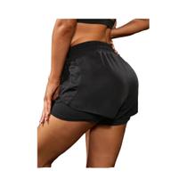 Shorts Esportivos Femininos Elásticos com Bolsos - Leggings para Ioga e Corrida