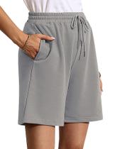 Shorts esportivos femininos Quenteen Sweat Loose Bermuda Plus Size Shorts esportivos femininos Quenteen Sweat Loose Bermuda Plus Size