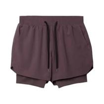 Shorts Esportivos Masculinos 2 Em 1 2025, Dupla Camada, Respirável, Para Corrida E Treinamento