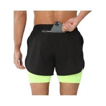 Shorts Esportivos Masculinos 2 Em 1 De Secagem Rápida Para Corrida, Academia, Treino, Fitness,