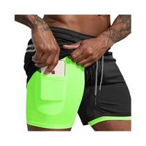 Shorts Esportivos Masculinos 2 em 1 - Ideal para Corrida, Praia, Academia e Treinamento