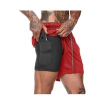 Shorts Esportivos Masculinos 2 em 1 - Ideal para Corrida, Praia, Academia e Treinamento