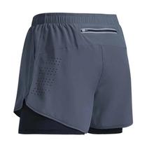Shorts Esportivos Masculinos 2 em 1 - Secagem Rápida com Bolso - Ideal para Academia e Praia