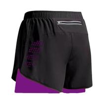 Shorts Esportivos Masculinos 2 em 1 - Secagem Rápida para Corrida, Academia e Treino