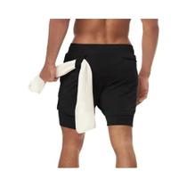 Shorts Esportivos Masculinos Camuflados - Respirável, Dupla Camada, para Academia e Corrida