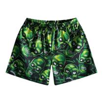 Shorts esportivos masculinos DIOTSR com estampa gráfica em mesh e cordão