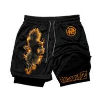 Shorts Esportivos Respiráveis De Dupla Camada Dragon Ball GOKU Para Homens E Mulheres Verão 2026