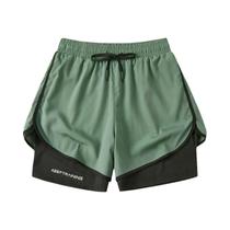Shorts Esportivos Unissex S-5XL Com Dupla Camada Anti-reflexo, Conjunto De Três Peças Para Corrida