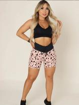Shorts estampado com cordão na cintura P