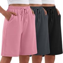 Shorts Evervibe - Pacote com 3 - Bermuda Feminina de Verão - Tamanho P Shorts Evervibe - Pacote com 3 - Bermuda Feminina de Verão - Tamanho P