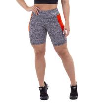 Shorts fem everlast cinza / laranja pp