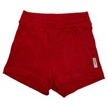 Shorts Fem Riu Kiu 11003 Tricot com Bolso - Vermelho