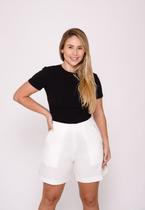 Shorts Feminino 7946 Branco Shorts Feminino 7946 Branco