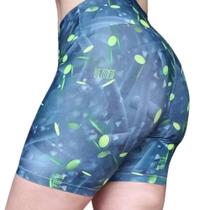 Shorts Feminino Academia Bermuda Cós Alto Cintura Alta Zero Transparência