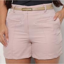 Shorts Feminino Alfaiataria Chloe Cinto e Bolso