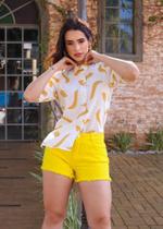 Shorts feminino alto Collor amarelo tam 38 Shorts feminino alto Collor amarelo tam 38