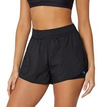 Shorts Feminino Alto Giro Sobreposto Preto - 10100