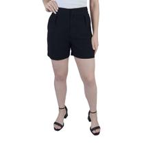 Shorts Feminino Amoracafé Alfaiataria Preto - A1224