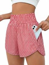 Shorts Feminino BMJL Cintura Alta para Corrida com Bolso com Zíper Shorts Feminino BMJL Cintura Alta para Corrida com Bolso com Zíper