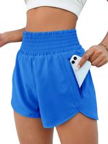 Shorts Feminino BMJL Cintura Alta para Corrida com Bolso com Zíper Shorts Feminino BMJL Cintura Alta para Corrida com Bolso com Zíper