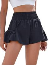 Shorts Feminino BMJL Cintura Alta Secagem Rápida com Bolsos Shorts Feminino BMJL Cintura Alta Secagem Rápida com Bolsos