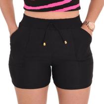 Shorts Feminino Cintura Alta Bengaline