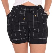 Shorts Feminino Cintura Alta Bengaline