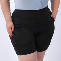 Shorts Feminino com Bolso Bermuda Moda Plus Size Verão