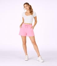 Shorts Feminino Com Bolsos Sobrepostos Good Bless Rosa