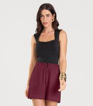 Shorts Feminino Com Cinto Dianna Vermelho