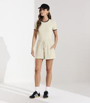 Shorts Feminino Curto Liso em Poliamida Veev Bege