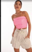 Shorts feminino de linho