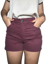 Shorts Feminino de Sarja Vinho 40 Shorts Feminino de Sarja Vinho 40