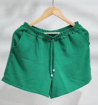 Shorts feminino de tecido crepe duna