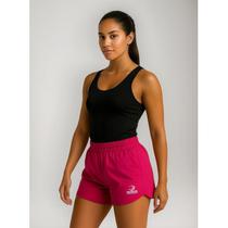 Shorts Feminino de Treino Tactel Pink Fucsia - SUMMER PRO com Bolsos Academia Shorts Feminino de Treino Tactel Pink Fucsia - SUMMER PRO com Bolsos Academia
