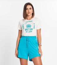 Shorts Feminino Em Molecotton Rovitex Azul