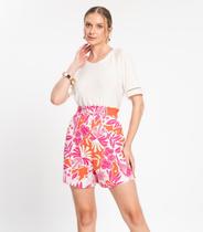 Shorts Feminino Estampado Rovitex Laranja